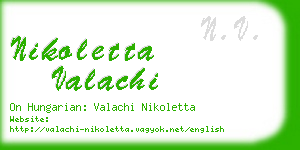 nikoletta valachi business card